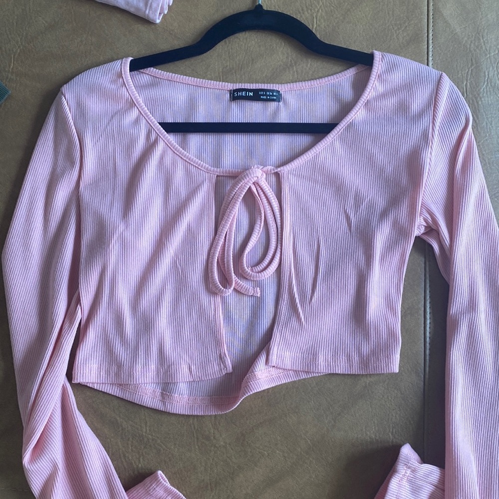 Pink tie top